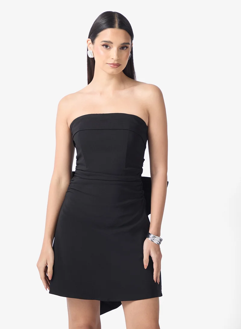 Bow Back Bandeau Mini Dress