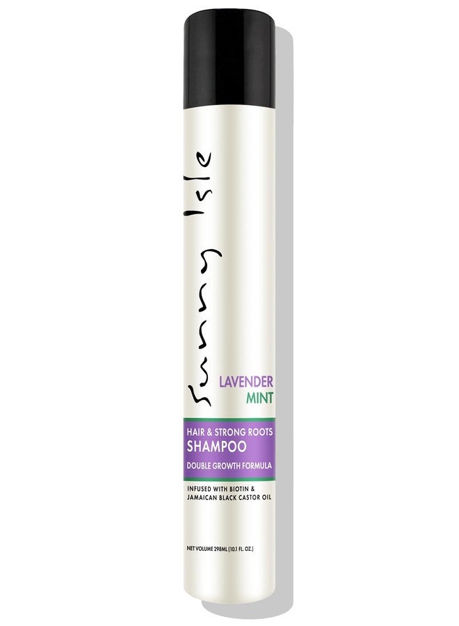 Sunny Isle Lavender Mint Hair and Strong Roots Shampoo 10.1oz | Strengthening with Biotin, Jamaican Black Castor Oil | Paraben & Sulfate Free | Double Growth Formula - Image 1