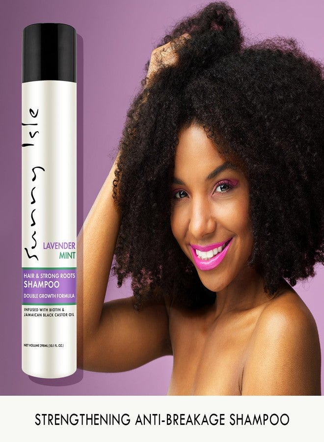 Sunny Isle Lavender Mint Hair and Strong Roots Shampoo 10.1oz | Strengthening with Biotin, Jamaican Black Castor Oil | Paraben & Sulfate Free | Double Growth Formula - Image 5