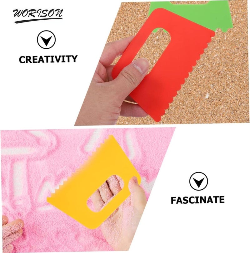 Worison 4Pcs Paint Scrapers Plastic Putty Painting Art Craft Drawing Tools - Image 3