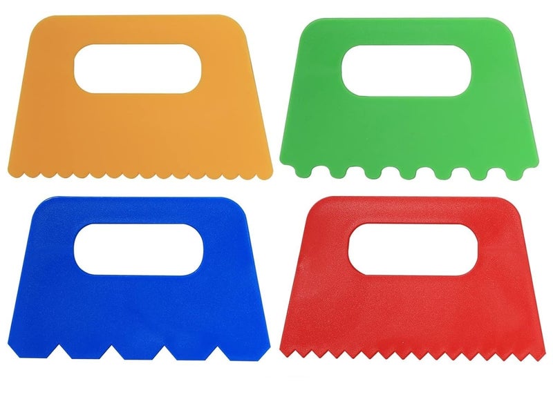 Worison 4Pcs Paint Scrapers Plastic Putty Painting Art Craft Drawing Tools - Image 1