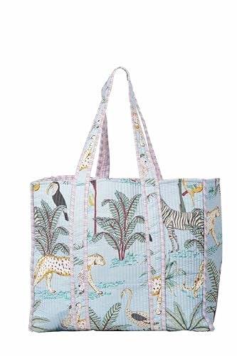 INDACORIFY Cotton Printed Tote Bag Women Shopping Carry Bag Indian Handmade Shopping Bag Ethnic Baho Hippie Shoulder Bag - Image 5