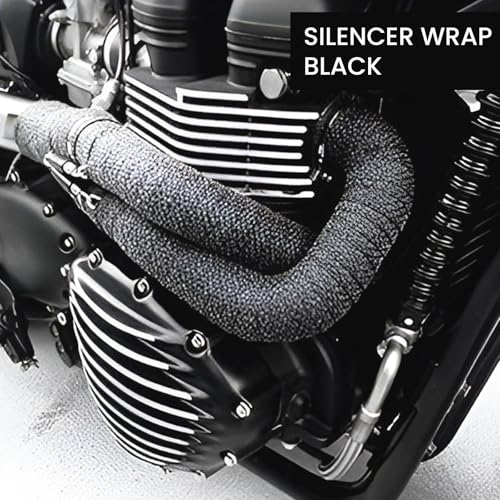 MOTO GENIUS Universal 3 Metre Silicate Fiber Silencer Wrap Bike Exhaust Heat Shield for RE Bullet - High-Temperature Resistance - Image 4