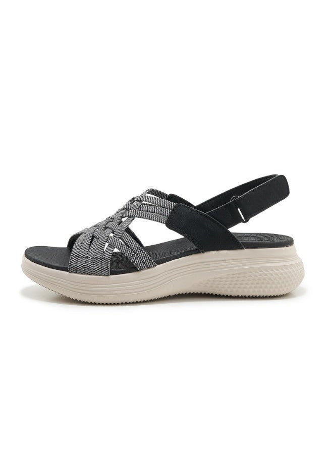 NIBEMINENT Summer    Casual Lightweight Rubber Thick-Soled Sandals Comfortable Lightweight Velcro Sports  - Image 1