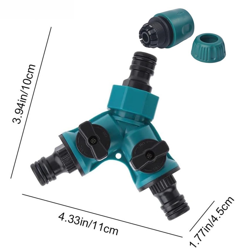 Preptep multi tap connector, Splitter 3 way pipe connector equipped with 3 splitter garden irrigation hose connectors 3/4 inch and 1/2 inch - Image 4