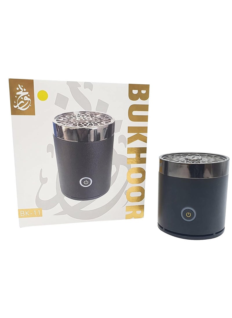 Bukhoor Electric Mini Car Bakhoor Burner – Portable USB-Powered Arabic Oud Incense Diffuser for Car, Office & Home Use – Compact Black Mabkhara for Oud, Resin & Electric Bakhoor – Heat-Safe, Smokeless Fragrance Dispenser with Rechargeable Battery  - Image 2