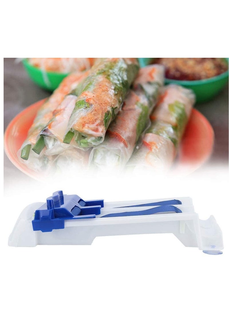 DIY Plastic Vegetable Meat Rolling Tool Sushi Maker Making Home Kitchen Tool Blue/White - Image 1