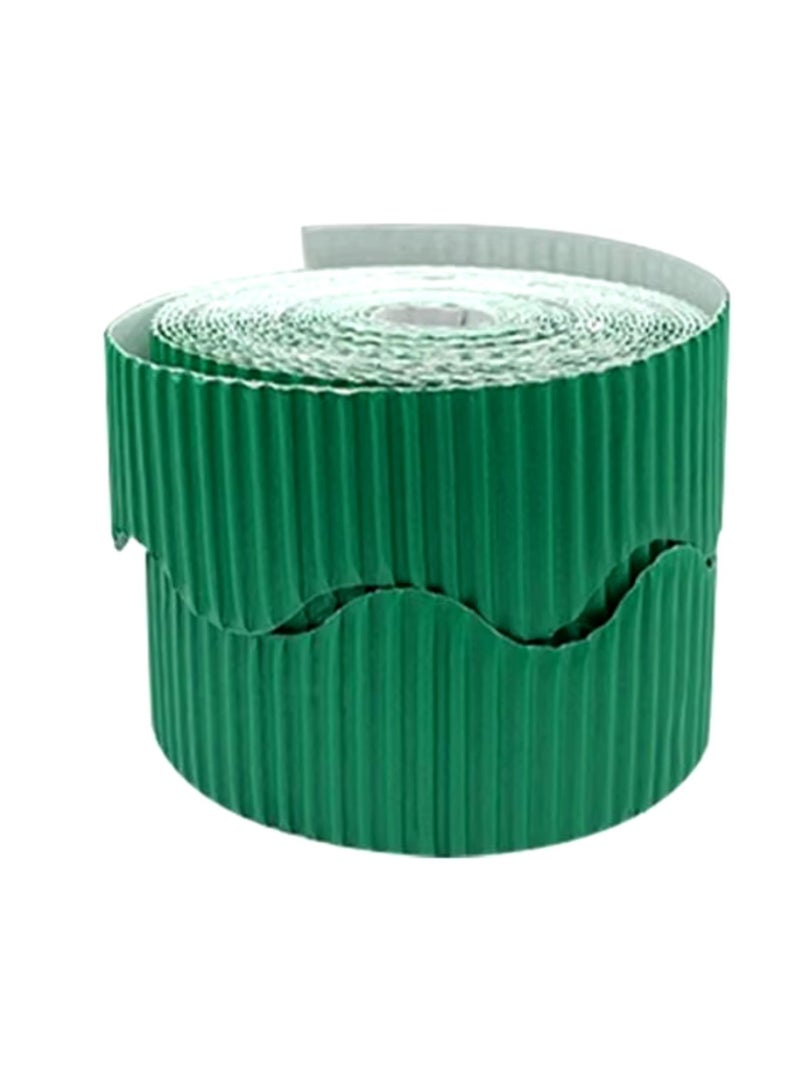Terabyte Corrugated Display Borders for School Classroom Decorations,Border Rolls for Displays Border Rolls Corrugated Backing Paper for Wall Displays School (Width 10cm x  Length 15cm) Green Color - Image 2