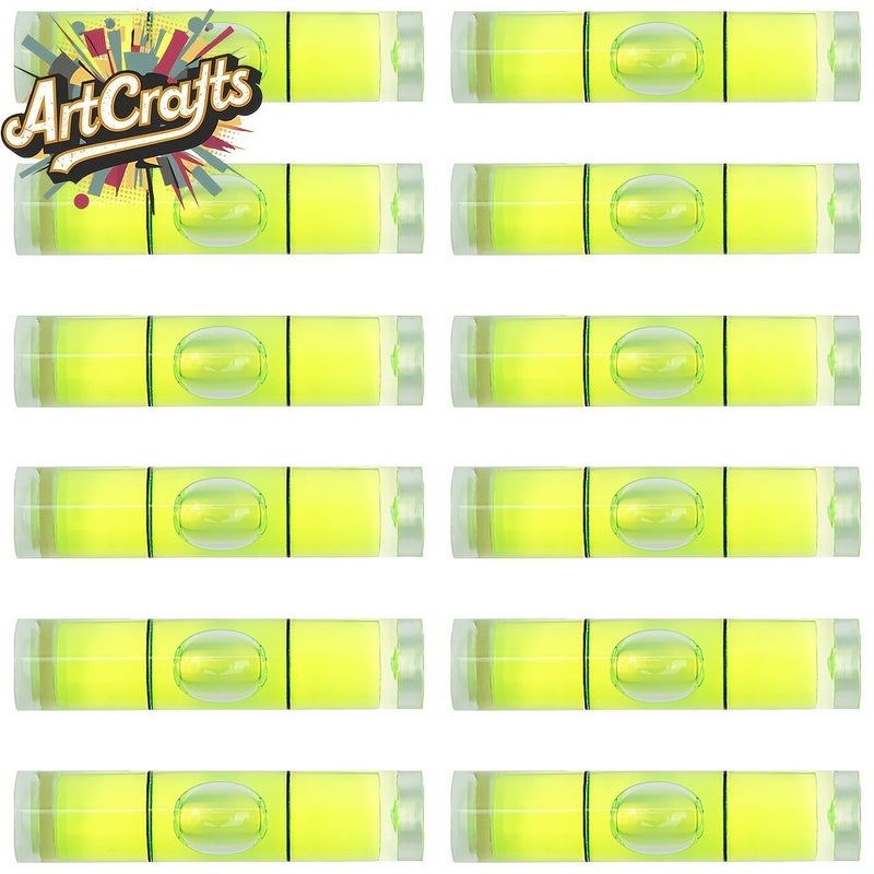 12 Cylindrical Spirit Levels 8x35mm For Layout Measurement Tasks - Image 1