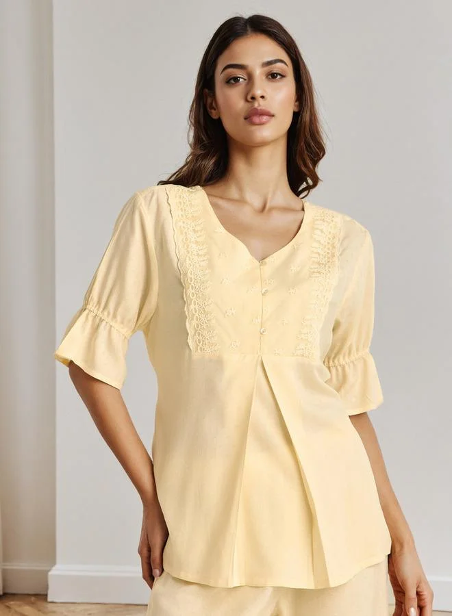 Splash FAV Pyjama Set Button Down Shirt & Trousers Viscose