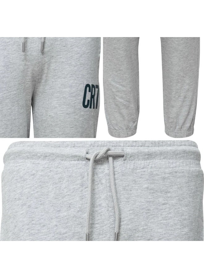 CR7 Kids Pyjama Set for Boys – Soft Cotton Long Sleeve T-Shirt & Jogger Pants Sleepwear Set, Comfortable Breathable Nightwear, Navy Blue & Grey - Image 5