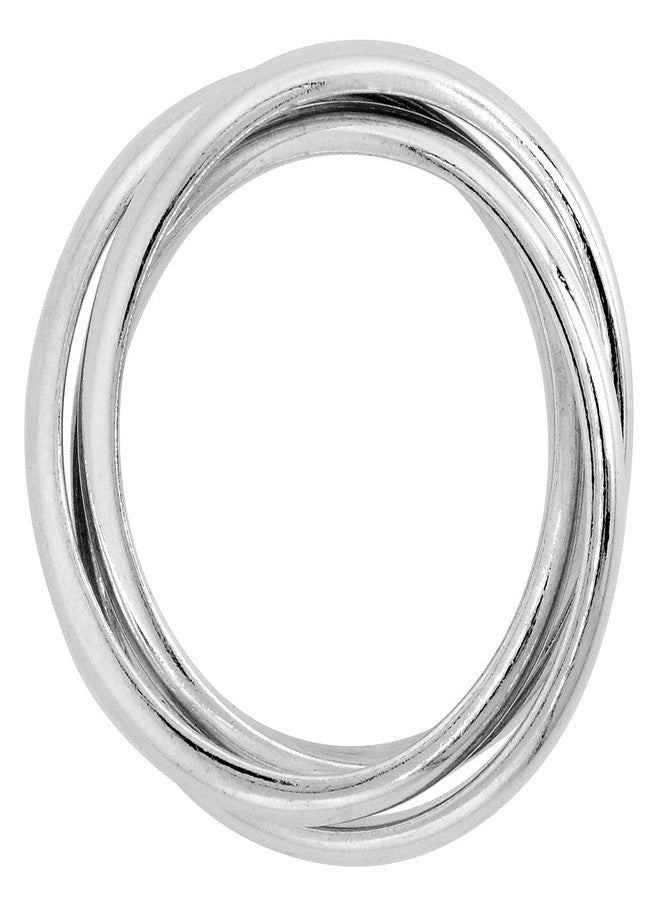 سابرينا سيلفر خاتم دوار من الفضة الإسترلينية للنساء، حلقات مقببة 3 مم، مصنوع يدويًا، مقاس 9 - Image 2