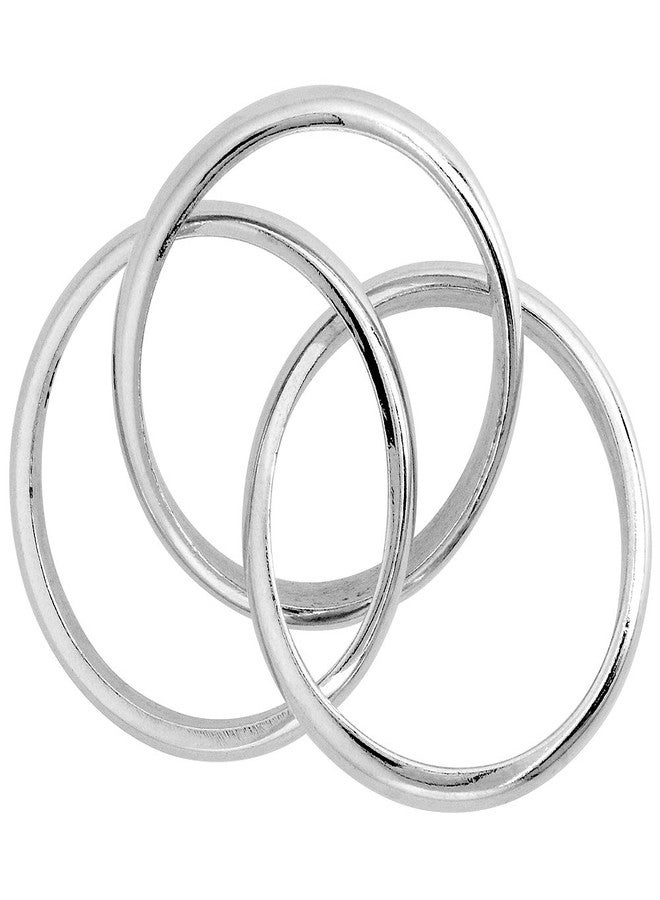 سابرينا سيلفر خاتم دوار من الفضة الإسترلينية للنساء، حلقات مقببة 3 مم، مصنوع يدويًا، مقاس 9 - Image 3