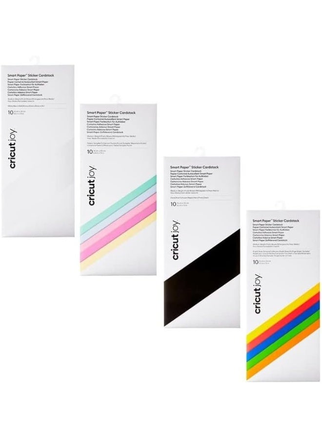Cricut ورق ملصقات ذكي كاردستوك أبيض 14 سم × 33 سم (5.5" × 13") 10 عبوة للاستخدام مع جوي - Image 3