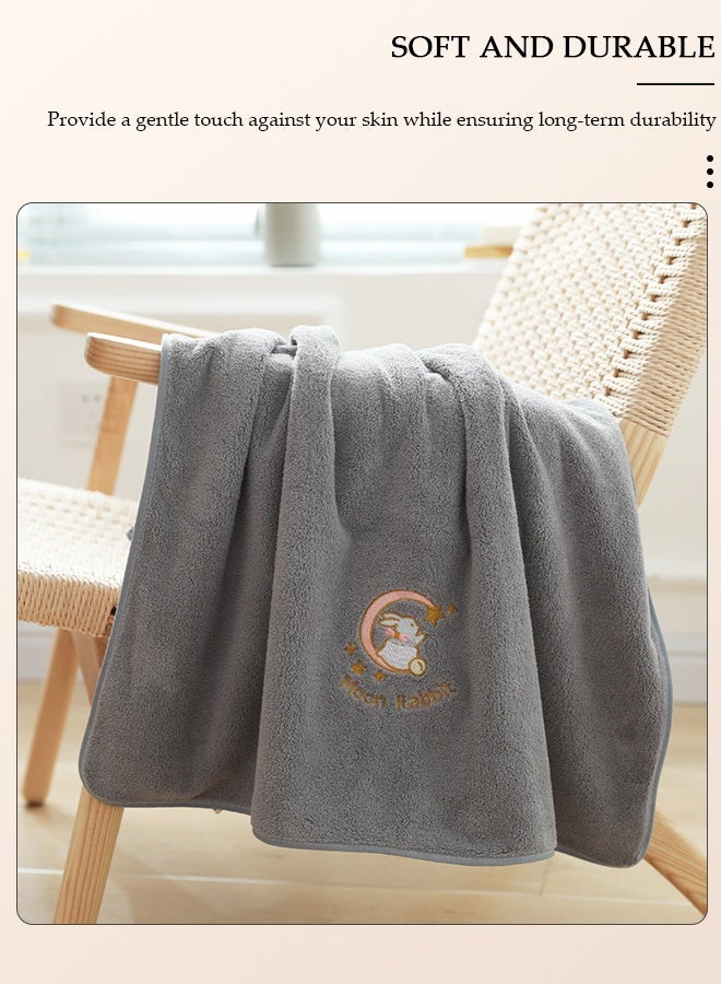 DUNISO منشفة حمام ميكروفايبر، منشفة جسم ناعمة ماصة من ميكروفايبر، منشفة سريعة الجفاف متعددة الأغراض، شراشف حمام خفيفة الوزن، تستخدم في السبا، اليوغا، اللياقة البدنية، الحمام 70×140CM - Image 3