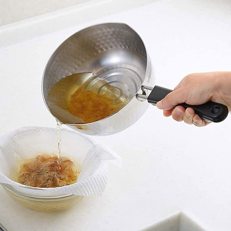 Tikusan Yukihira Pan Traditional Japanese Saucepan Stainless Steel Made In Japan With Two Sided Pour Spouts (7.9Inch(20Cm)) - Image 3