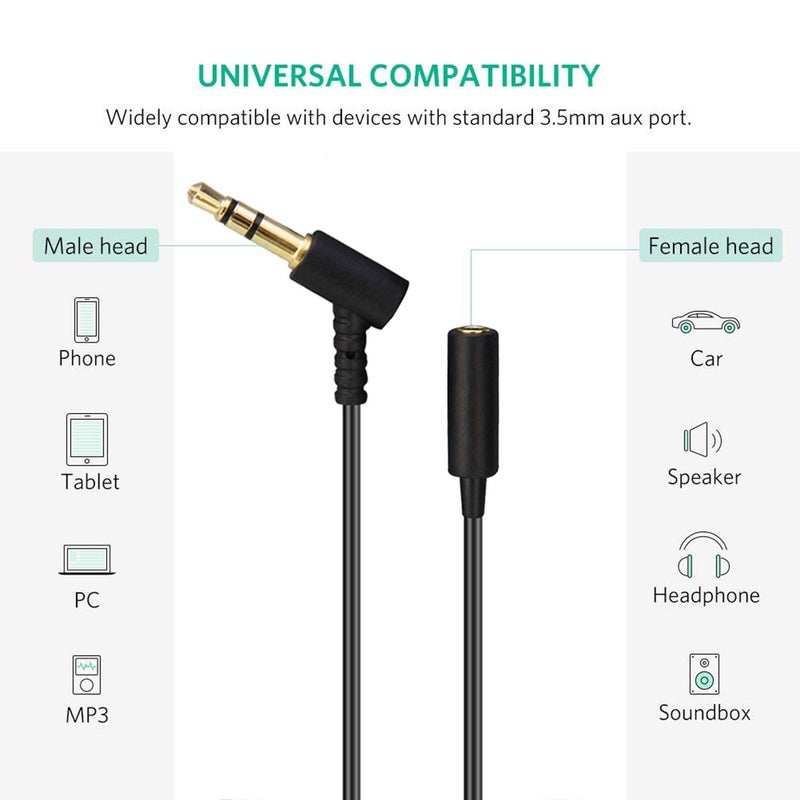 Tobysome Headphone Extension Cable Cord Wire Compatible with Bose QuietComfort 35 QC45 QC35II QC25 QC15 QC3 QC2 NC700 Headphones - 16.5FT - Image 3