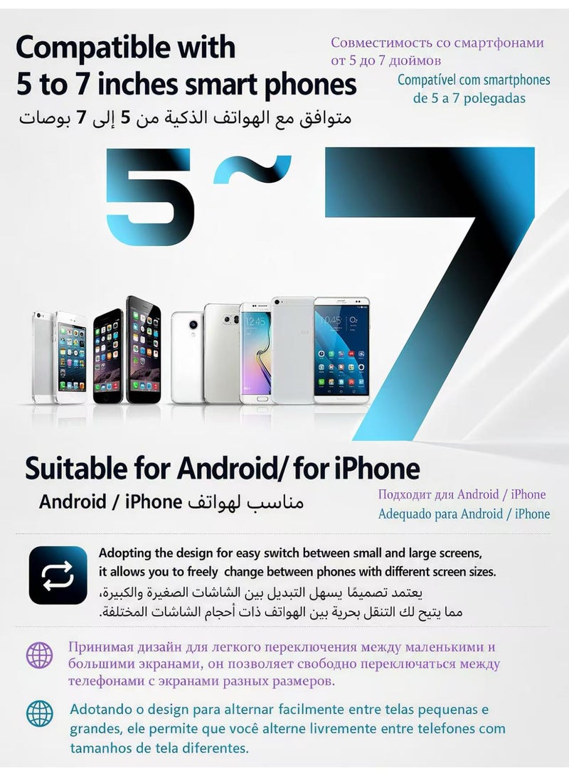 اي ام في ار VRG PRO C8S نظارة واقع افتراضي ثلاثية الأبعاد للهاتف مع وحدة تحكم وسماعات، للأفلام والألعاب والهواتف الذكية - Image 2