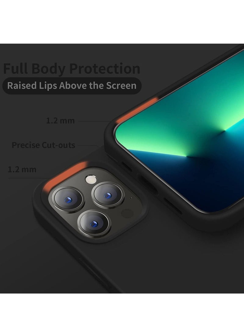 iPhone 13 Pro Case 6.1 Inch Case Silicone Protective Case Soft Silicone Case with Soft Microfiber Lining,Anti-Scratch,Slim Thin Cover for iPhone 13 Pro Cover(Black) - Image 3