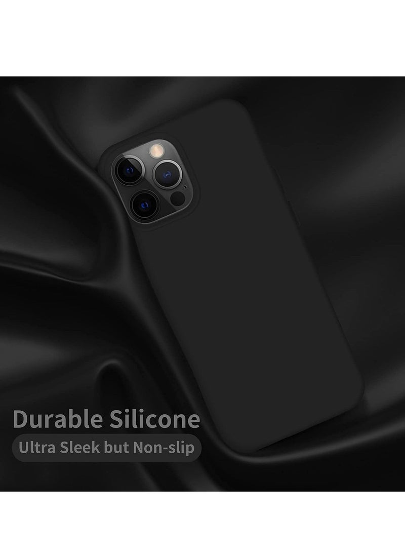 iPhone 13 Pro Case 6.1 Inch Case Silicone Protective Case Soft Silicone Case with Soft Microfiber Lining,Anti-Scratch,Slim Thin Cover for iPhone 13 Pro Cover(Black) - Image 4