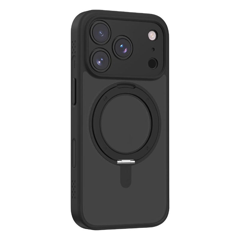 Momax For Iphone 17 Pro Max Magsafe Magnetic Metal Rotating Holder Phone Case(Black) - Image 3