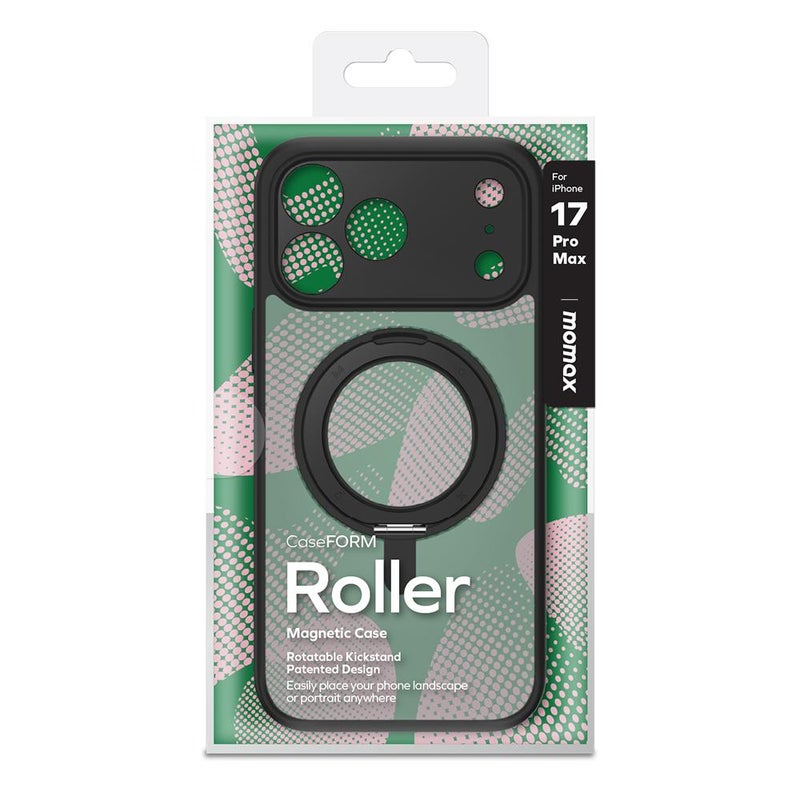 Momax For Iphone 17 Pro Max Magsafe Magnetic Metal Rotating Holder Phone Case(Black) - Image 4