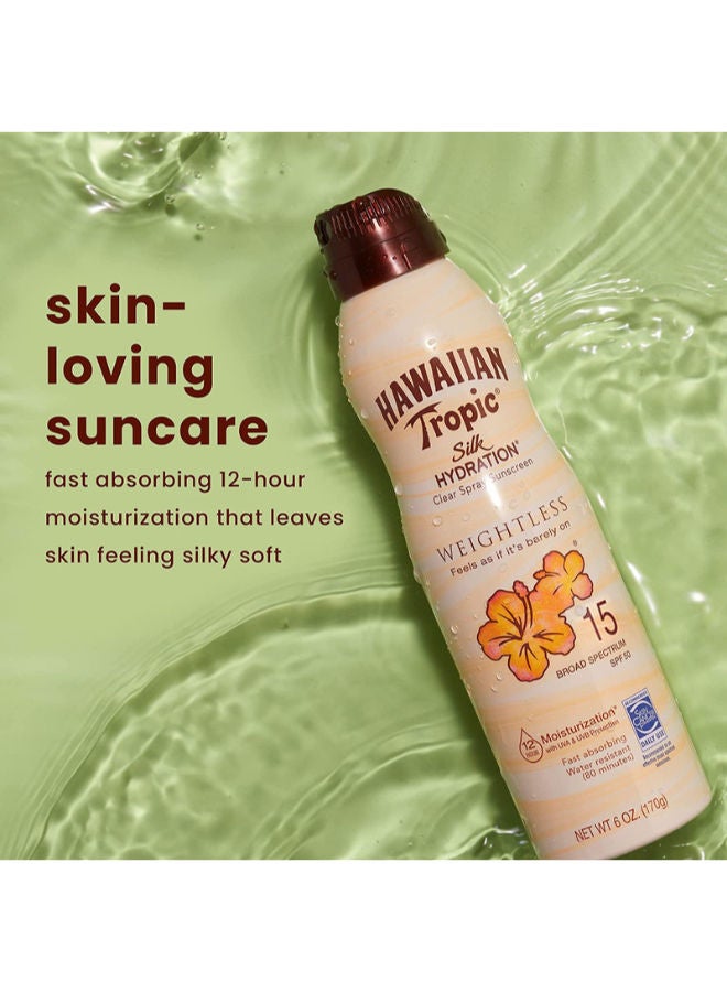 Hawaiian Tropic بخاخ واقي شمس خفيف الوزن من حرير الترطيب SPF 15 - Image 2