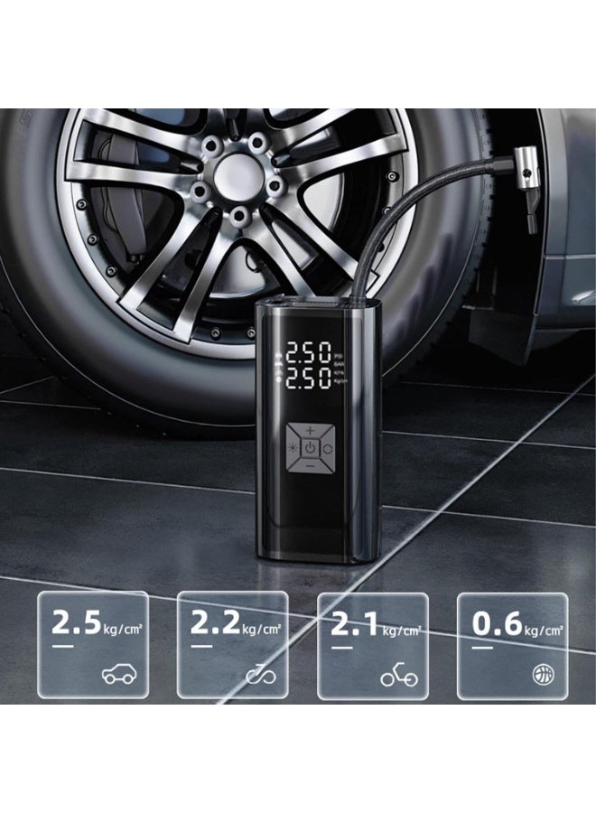 Generic Tire Inflator Portable Air Compressor, Air Pump for Car Tires with Tire Pressure Gauge (150PSI), Smart PUmp Tire Inflator for Car, Motorcycle, Bicycle and Ball  - Image 2