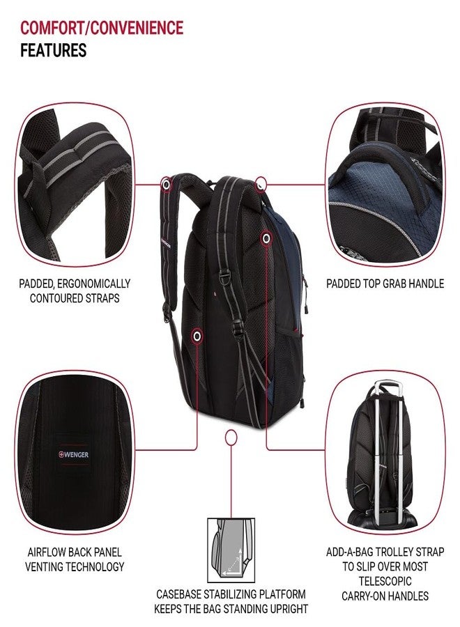 Wenger Cobalt Laptop Backpack, Fits 16 inch Laptop, Men's and Women's, Blue/Grey - Image 2