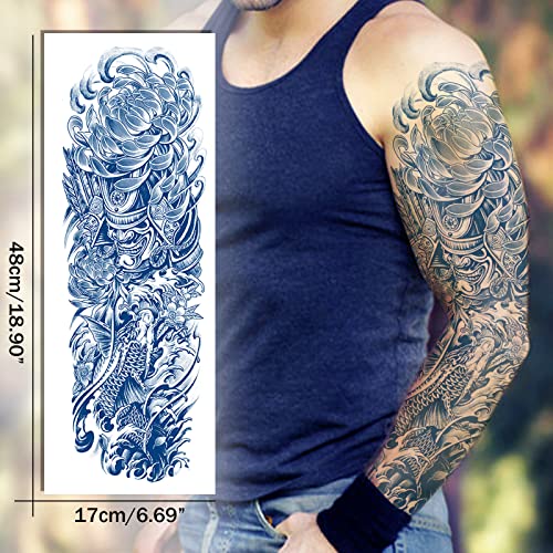 Aresvns 5 Sheets Semi Permanent Sleeve Tattoo for Men and women, Realistic Temporary Tattoos Full Arm Waterproof & Long-Lasting 1 Week Christmas Gift - Image 2