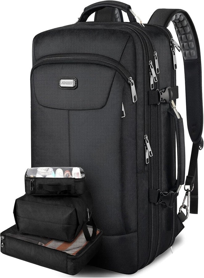 JCDOBEST Carry on Backpack, Extra Large 50L Airline Approved TSA Travel Backpacks with 3 Packing Cubes for Women Men, Super Large Heavy Expandable Overnight Luggage Daypack Business Backpack - Image 1