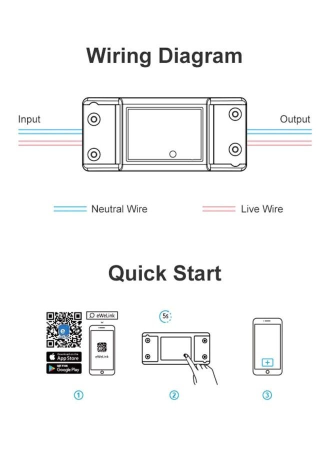 NIBEMINENT 2-Piece Wi-Fi Smart Switch Set White/Black - Image 2