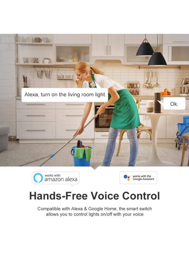 NIBEMINENT 2-Piece Wi-Fi Smart Switch Set White/Black - Image 5