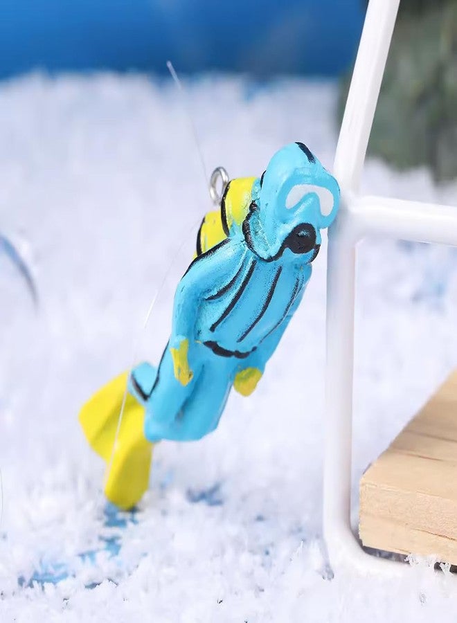 GIG BAZAAR-Aquarium Floating Decorations Diver Cute Resin Toy, Set of 2 Suitable for All Kinds of Fish Tanks Decoration Ornament Accessories - Image 4