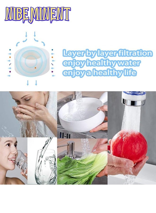 NIBEMINENT Faucet Water Filter Set,360° Rotating Sink Water Filter Faucet Bathroom Sink Filter with Filter Elements,Household Faucet Filter Tap Splash-Proof Faucet Tap for Home Kitchen Bathroom  - Image 4