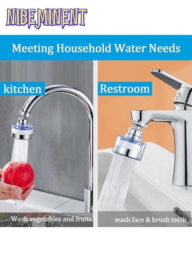 NIBEMINENT Faucet Water Filter Set,360° Rotating Sink Water Filter Faucet Bathroom Sink Filter with Filter Elements,Household Faucet Filter Tap Splash-Proof Faucet Tap for Home Kitchen Bathroom  - Image 5