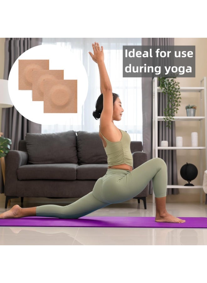 إسكدنيا 50 قطعة لفافات زيت الخروع القابل للتخلص منه لسرة البطن (الزيت غير متضمن)، لفافة ذاتية اللصق عالية الامتصاص من القطن العضوي سهلة الاستخدام، بلون بشري - Image 3