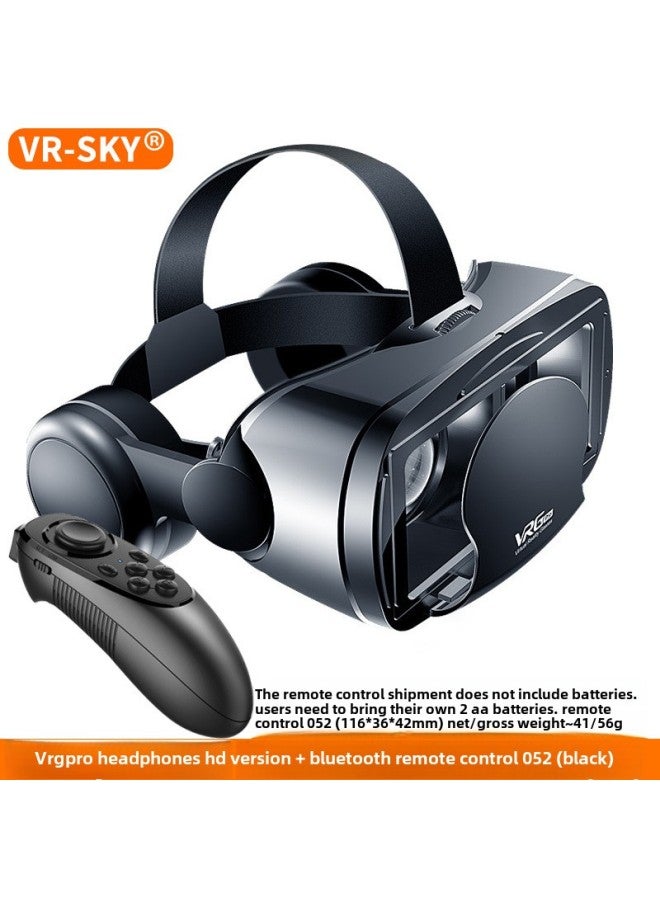 Selection Of VR Glasses Large Headset Version Of VRG Virtual Reality Glasses Head-mounted Game Helmet 3D Glasses-Colour:Large Earphones Hd Version (english) + Remote Control 052 - Image 1