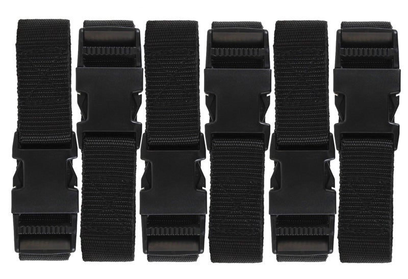 Harrier Hardware Harrier Hardware Utility Strap with Quick-Release Buckle, Black, 72-Inch, 6-Pack  - Image 5