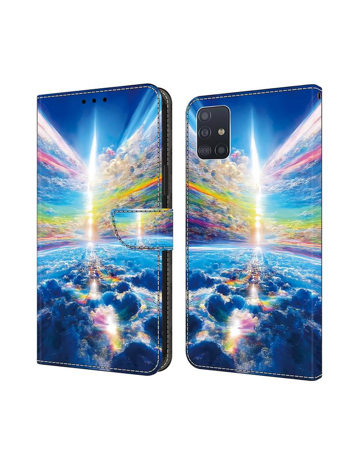 اس-توب جراب لهاتف Samsung Galaxy A51 5G مصنوع من الجلد المطلي بالكريستال - Image 1