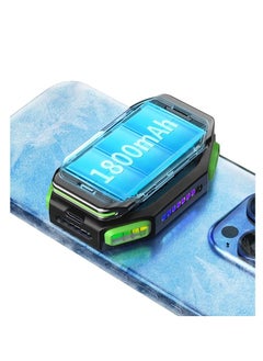 Generic X111 Magnetic Cell Phone Cooling Fan Radiator for Gaming | 1800mAh Rechargeable Battery | RGB LED, Semiconductor Technology | Mobile Phone Cooler for iPhone & Android  - Image 3