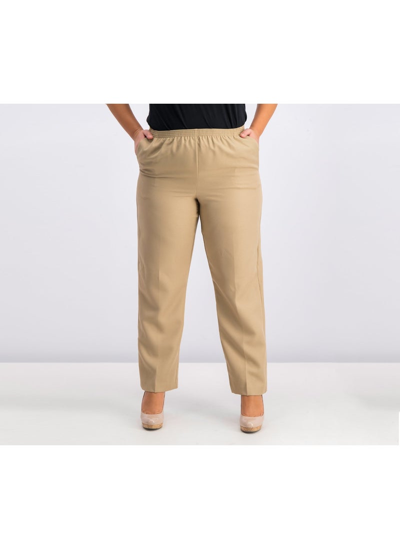 Women Regular Fit Classics Pant, Tan - pzsku/Z215D8B638F2DA515675AZ/45/_/1726109140/fbb9e49a-0996-400a-8ce4-0e51db6018c7