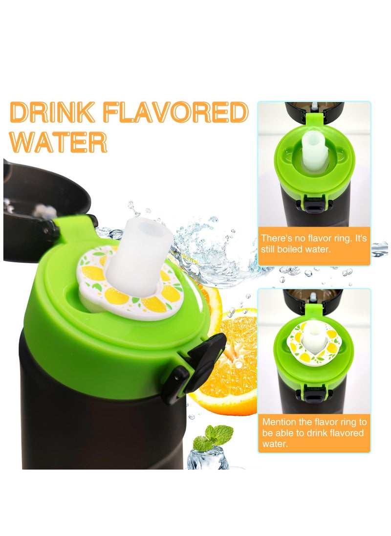 Arabest - Air Up Water Bottle Air Up Water Bottle with 7 Flavor Pods 750ML Air Up Drinking Water Bottle Starter Set with Flavour Capsules 0% Sugar Water Cup BPA Free Suitable for Outdoor Sport (Blackgreen) - Image 1