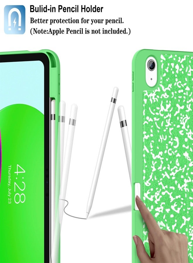 Supveco جراب Supveco لجهاز iPad (A16) الجيل الحادي عشر 11 بوصة (2025)، وجهاز iPad الجيل العاشر 10.9 بوصة (2022) مع حامل قلم - [تشغيل/إيقاف تلقائي]، جراب فاخر قابل للطي مع غطاء خلفي من مادة TPU الناعمة - لون الكتاب الأخضر - Image 3