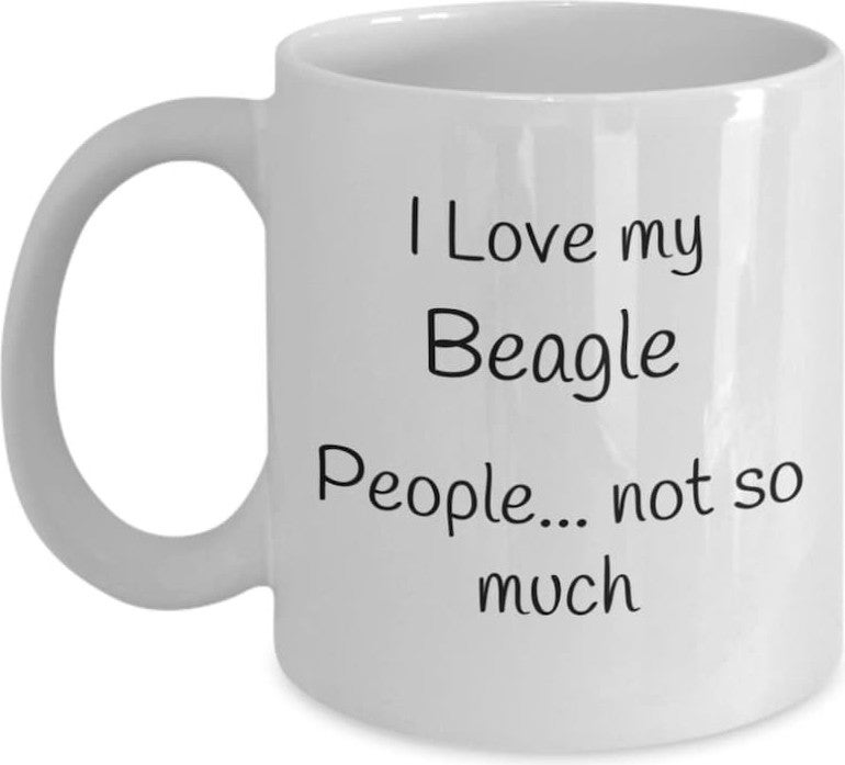 Beagle Mug, Funny Dog Lover Mug, Dog Lover Gift Mug, English Mug