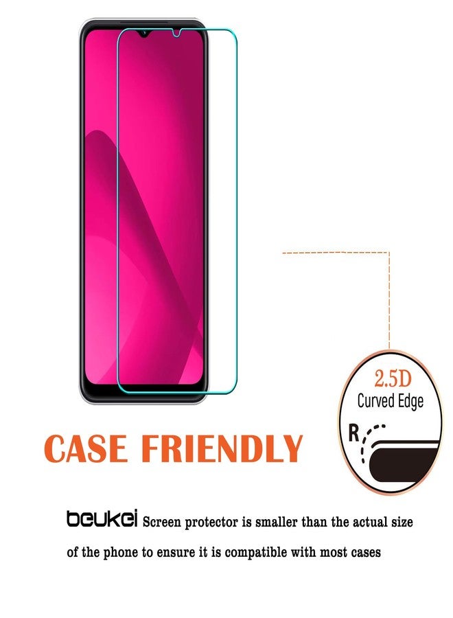 beukei (3 Pack) Designed for T-Mobile REVVL 7 5G Screen Protector Tempered Glass, Anti Scratch, Bubble Free - Image 4
