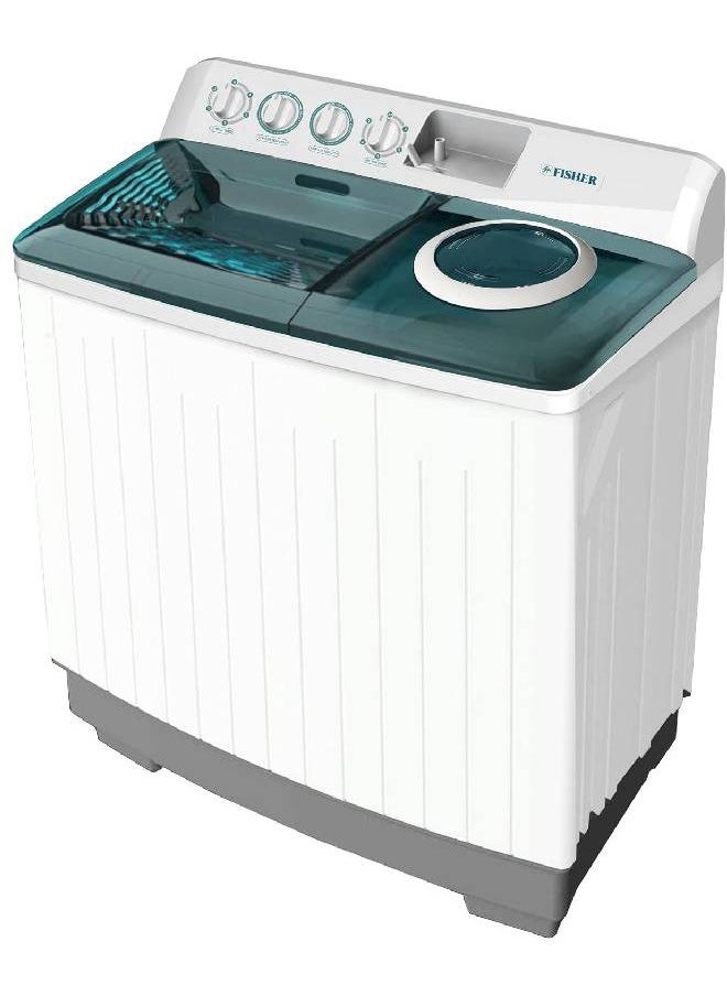 فيشر غسالة ملابس حوضين- تعبئة علوية - 10 كجم - أبيض - FW-P10000N  - Image 1
