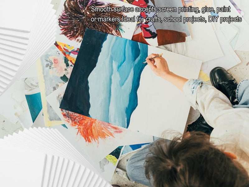 ALISWAT 20 Pack White Foam Boards 12x16.5 inch, 3/16" Thick Foam Core Board for Projects, White Bulk Poster Board for Signboards, A3 Styrofoam Boards Sheets Perfect for Crafts, Art, Display - Image 4