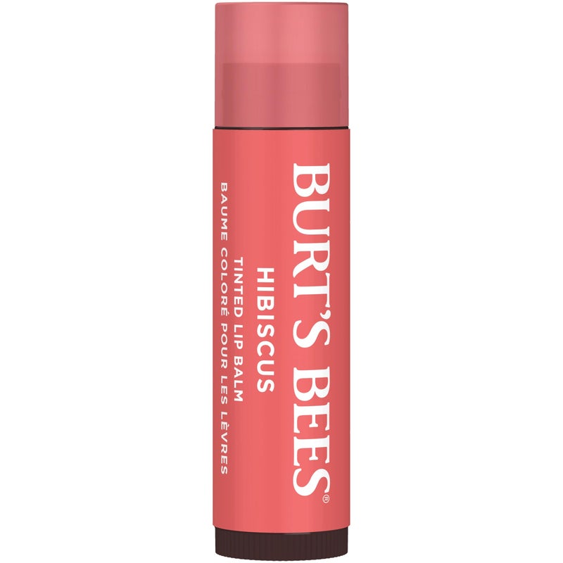 Burt's Bees Lip Tint Balm with Long Lasting 2 in 1 Duo Tinted Balm Formula, Color Infused with Deeply Hydrating Shea Butter for a Natural Looking Buildable Finish, Soft Hibiscus (2-Pack) - Image 2