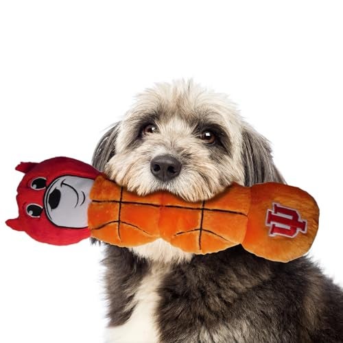 Pets First NCAA Indiana Hoosiers Mascot Toy for Pets. Plush Dog Toy with 5 Inner SQUEAKERS. 21" Long Dog Toy, IND-3226 - Image 4